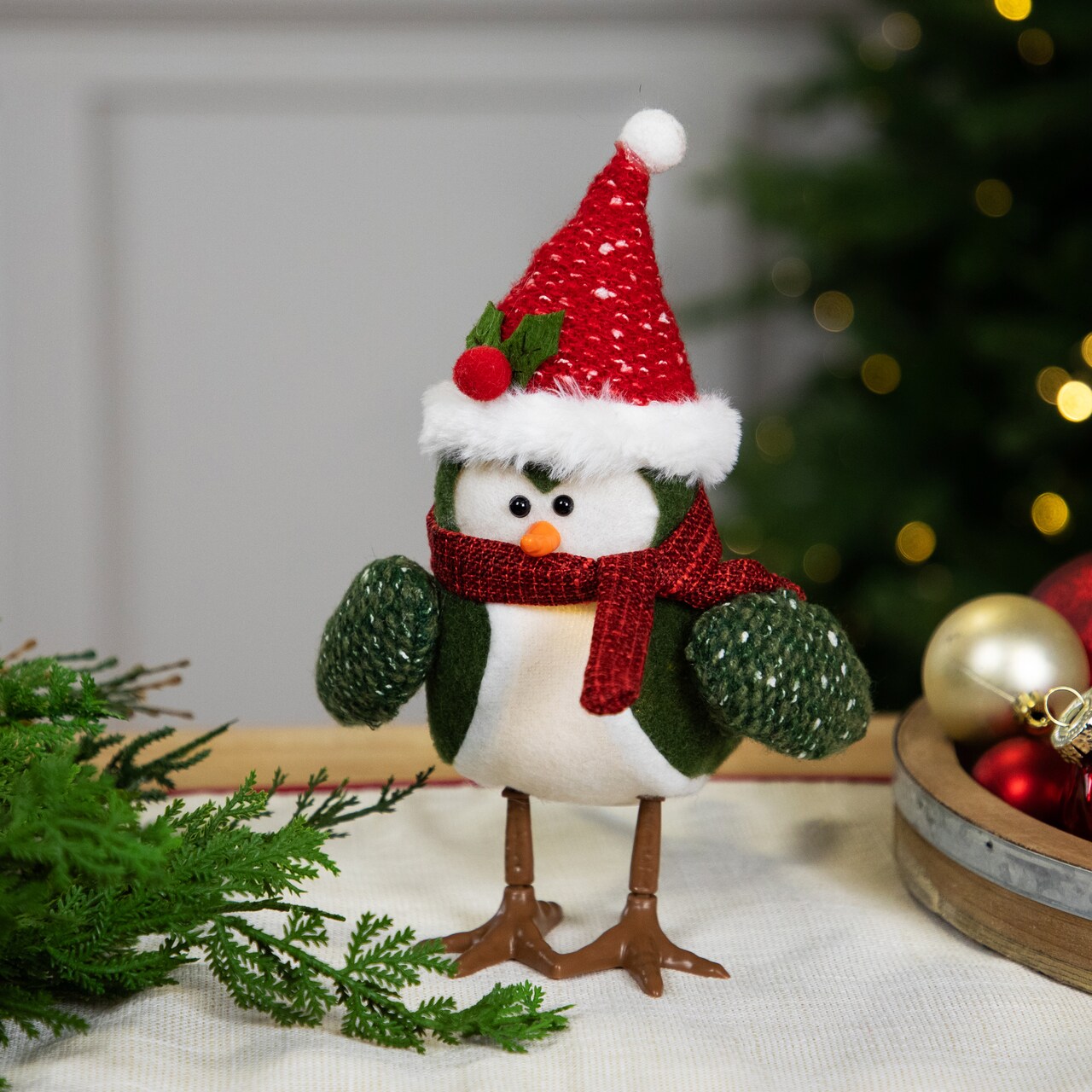 Northlight LED Lighted Standing Christmas Bird Figure - 9" - Warm White Light